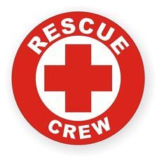 Rescue Crew Hard Hat Sticker