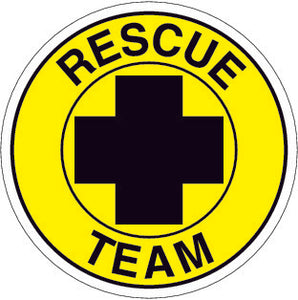 Rescue Team Hard Hat Sticker