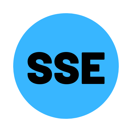 SSE (Short Service Employee) Hard Hat Sticker ( Black on Cyan )