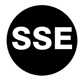 Short Service Employee (SSE ) Hard Hat Sticker ( White on Black )