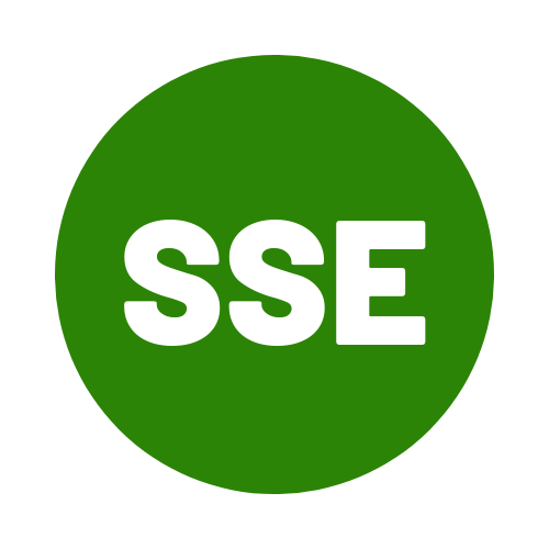 SSE (Short Service Employee) Hard Hat Sticker ( White on Green )