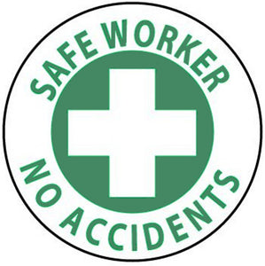 Safe Worker No Accidents Hard Hat Sticker