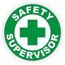 Safety Supervisor Hard Hat Sticker