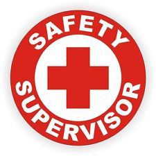Safety Supervisor Hard Hat Sticker ( Red ) – Veteran Safety Solutions