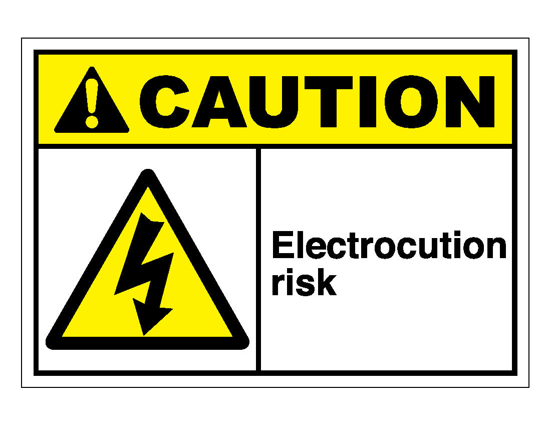 Electrution Risk Sign Caution Electrocution Risk Sign – Veteran Safety Solutions