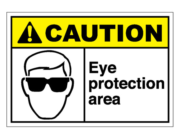 Caution Eye Protection Area Sign