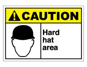 Caution Hard Hat Area Sign