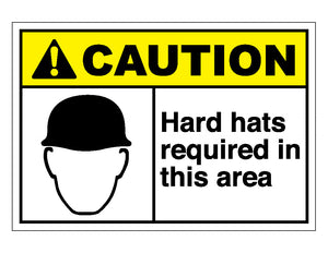 Caution Hard Hats Required In This Area Sign