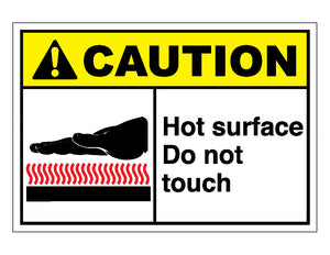 Caution Hot Surface Do Not Touch Sign