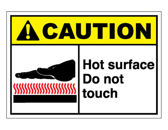 Caution Hot Surface Do Not Touch Sign