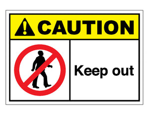 Caution Keep Out Sign