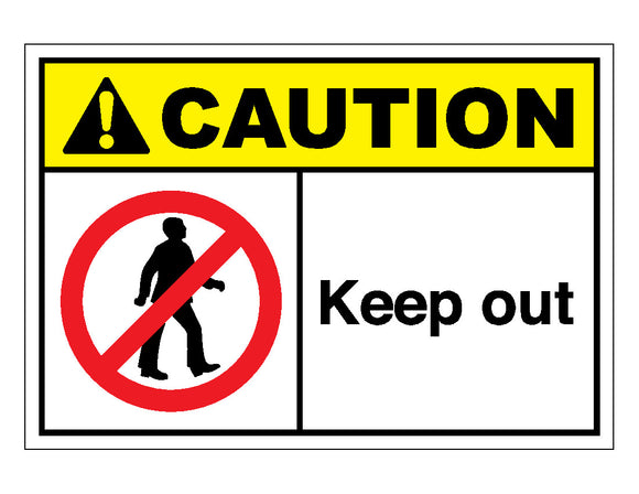 Caution Keep Out Sign