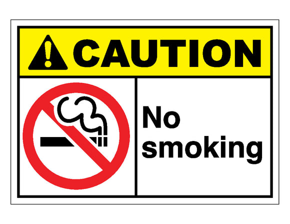 Caution No Smoking Sign