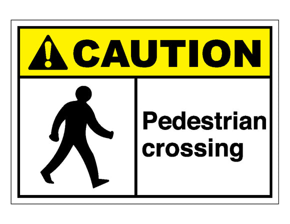 Caution Pedestrian Crossing Sign