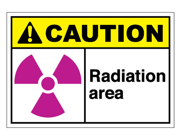 Caution Radiation Area Sign