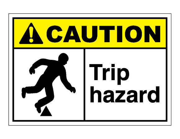 Caution Trip Hazard Sign