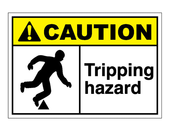 Caution Tripping Hazard Sign