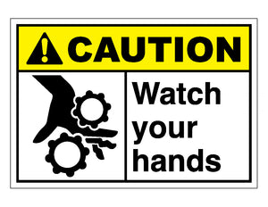 Caution Watch Your Hands Sign