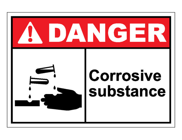 Danger Corrosive Substance Sign