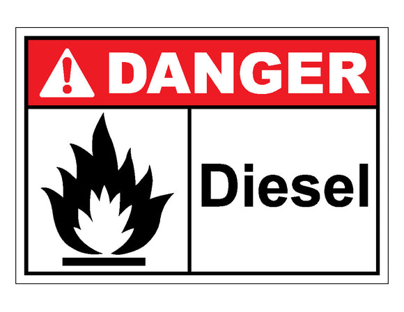 Danger Diesel Sign