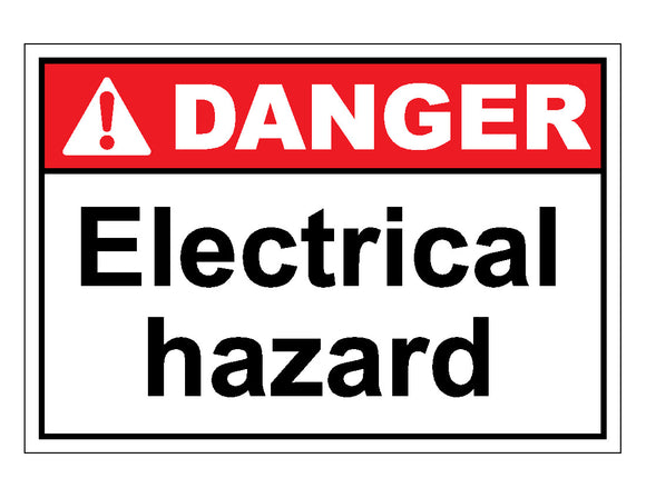 Danger Electrical Hazard Authorized Personnel Only Sign