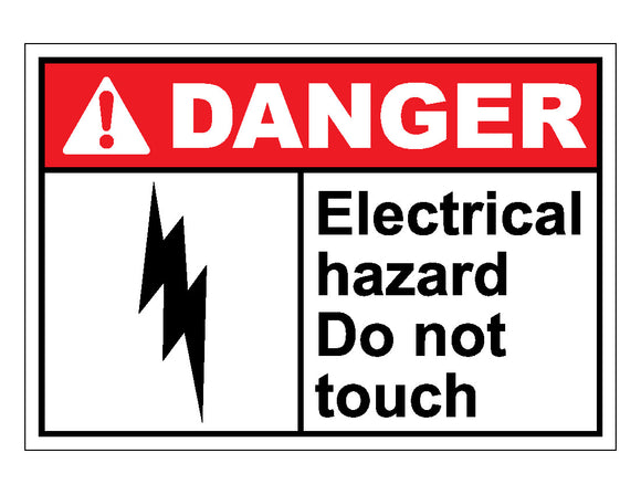 Danger Electrical Hazard Do Not Touch Sign