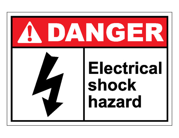 Danger Electrical Shock Hazard Sign