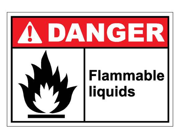 Danger Flammable Liquids Sign