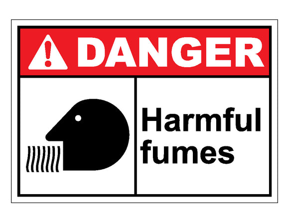 Danger Harmful Fumes Sign 