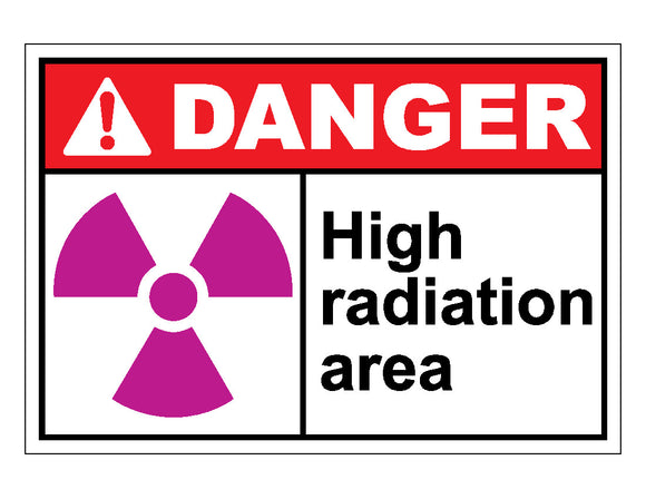 Danger High Radiation Area Sign