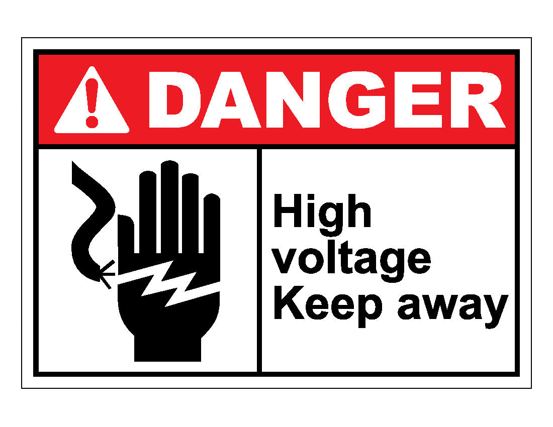 Danger High Voltage Keep Away Sign – Veteran Safety Solutions