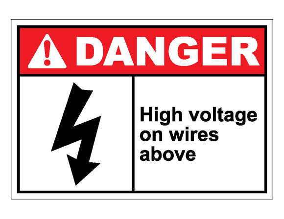 Danger High Voltage On Wires Above Sign