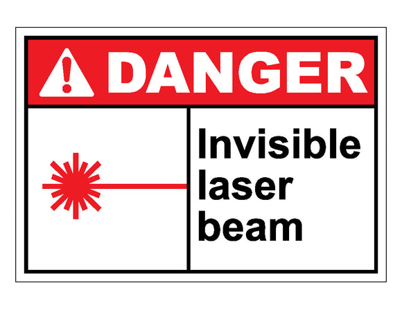 Danger Invisible Laser Beam Sign