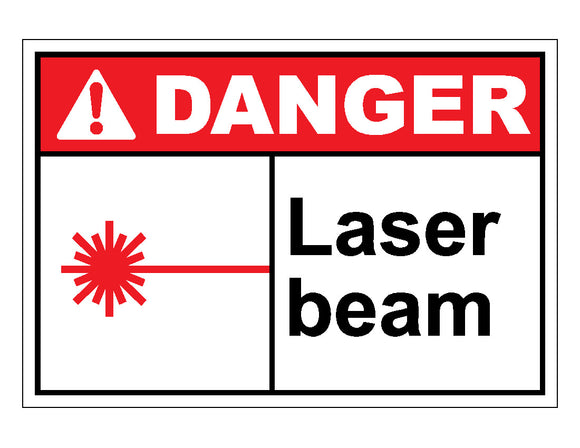 Danger Laser Beam Sign 