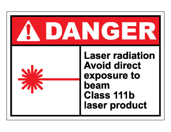 Danger Laser Radiation Avoid Direct Exposure To Beam Class 11b Laser Product Sign