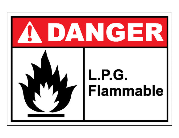 Danger LPG Flammable Sign
