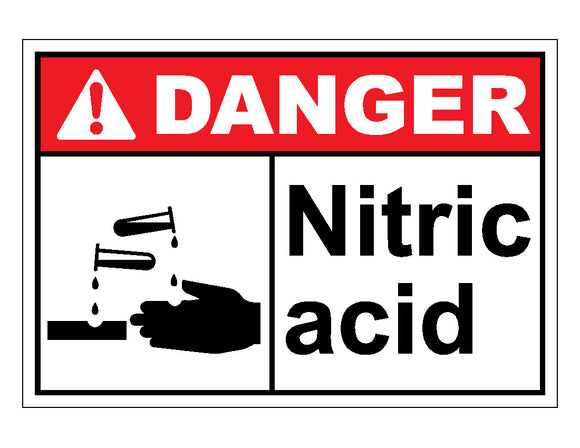 Danger Nitric Acid Sign