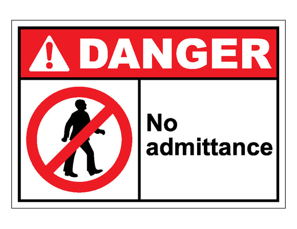 Danger No Admittance Sign