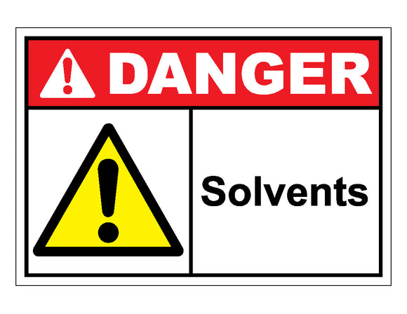 Danger Solvents Sign