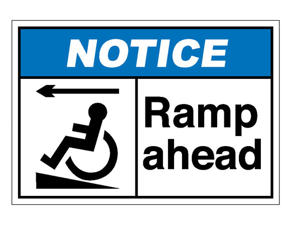 Left Off Ramp Sign Notice Ramp Ahead Left Sign – Veteran Safety Solutions