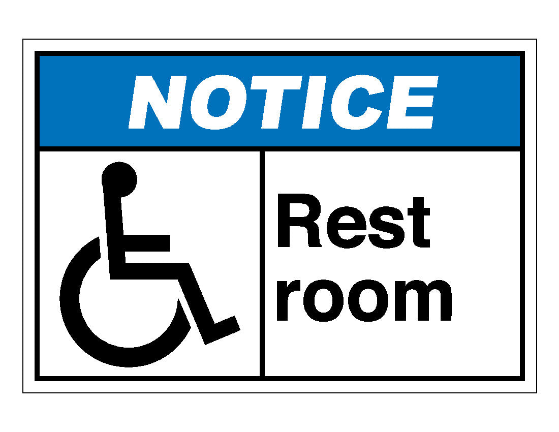 Rest Room Note Notice Restroom Sign – Veteran Safety Solutions