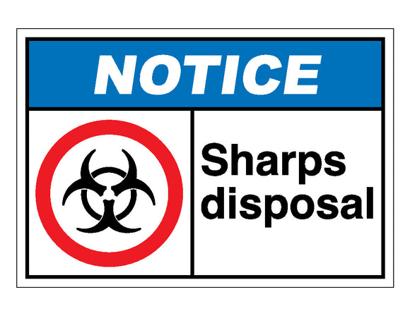 Sharp Disposable Sign Notice Sharps Disposal Sign – Veteran Safety Solutions