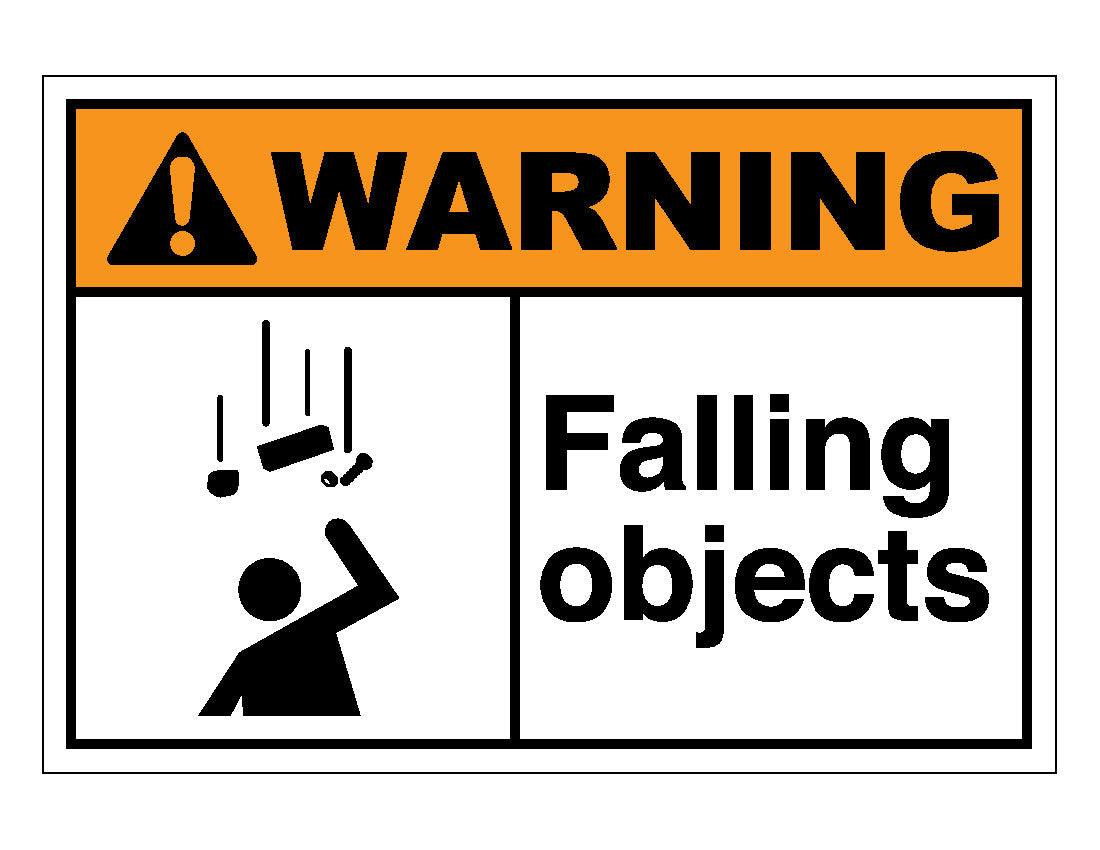 Warning Falling Objects Sign – Veteran Safety Solutions