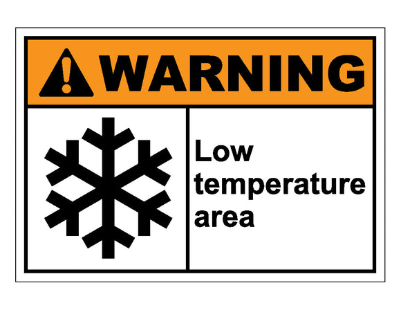 Warning Low Temperature Area Sign