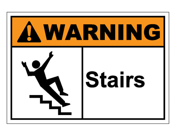 Warning Stairs Sign