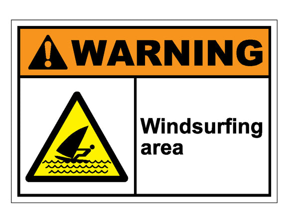 Warning Windsurfing Area Sign